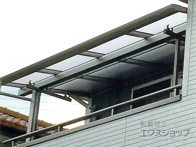東京都八王子市ののバルコニー・ベランダ屋根 プレシオステラスII F型 屋根タイプ 単体 積雪〜20cm対応 施工例