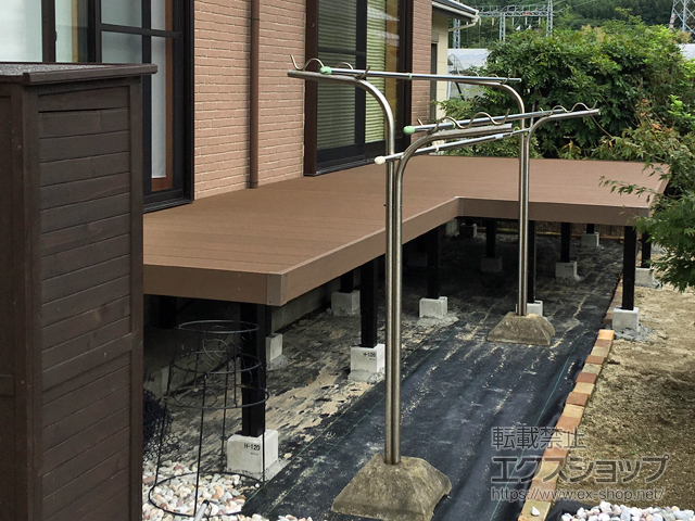 佐賀県唐津市ののウッドデッキ リウッドデッキ 200 ※L字納まり 施工例