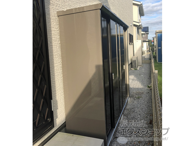 茨城県稲敷郡阿見町のの物置・屋外倉庫 ナイソーシスター　2160×580×1903（KMW-216E-P） KMW-216E-P 施工例