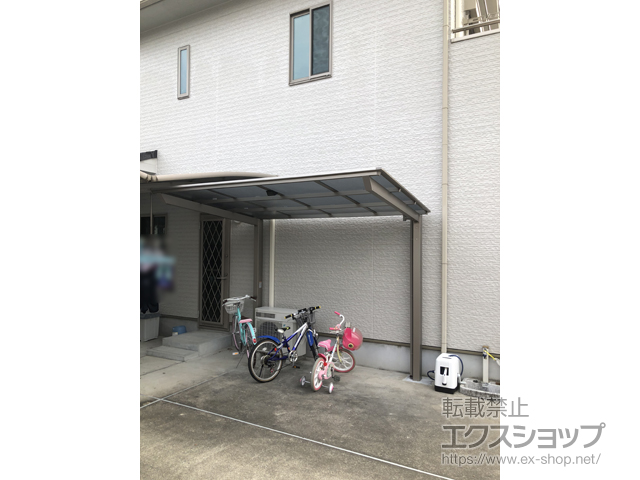 和歌山県橋本市ののサイクルポート・駐輪場 ネスカFミニ (フラットスタイル) 積雪〜20cm対応 施工例