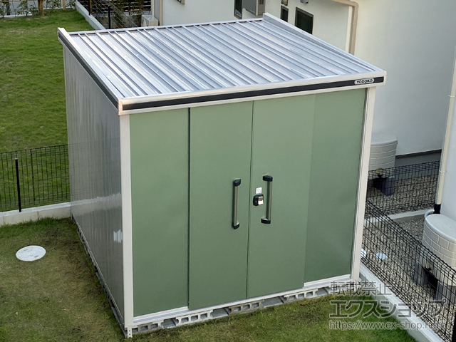 奈良県奈良市のの物置・屋外倉庫 エルモ 一般型 2570×2570×2356 LMD-2525H-EG 施工例
