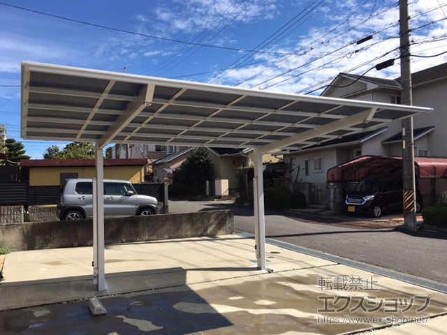 三重県桑名市ののカーポート ソリッドポート 積雪〜20cm対応 施工例