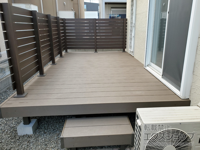 和歌山県和歌山市ののウッドデッキ 樹ら楽ステージ 施工例
