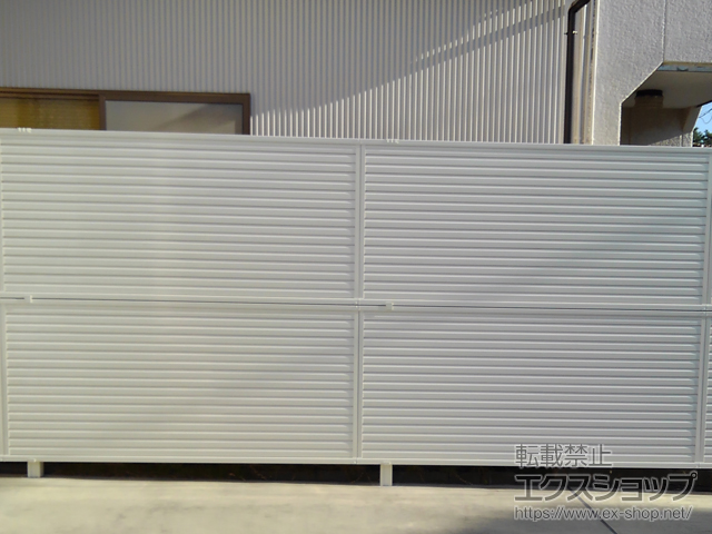 静岡県静岡市ののフェンス・柵 ミエーネフェンス 目隠しルーバータイプ　2段支柱施工 施工例