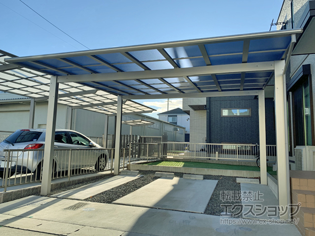 愛知県名古屋市ののカーポート エフルージュ ツイン 積雪〜20cm対応 施工例