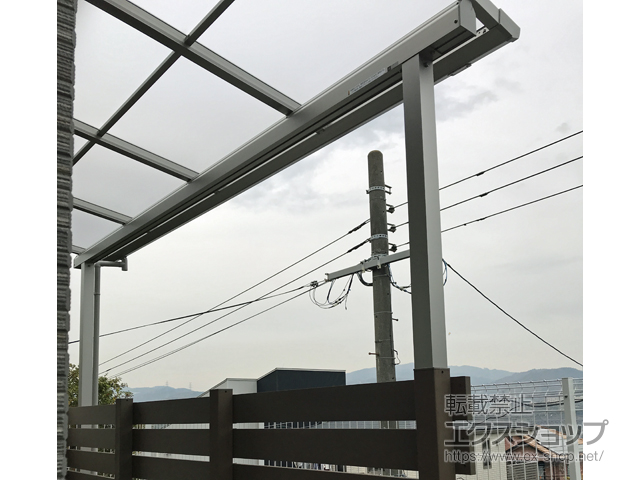 兵庫県宝塚市ののテラス屋根 ソラリア F型 テラスタイプ 単体 積雪〜20cm対応 施工例