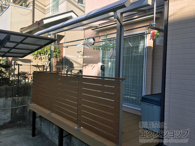 奈良県生駒市ののテラス屋根 プレシオステラスII R型 テラスタイプ 単体 積雪〜20cm対応 施工例