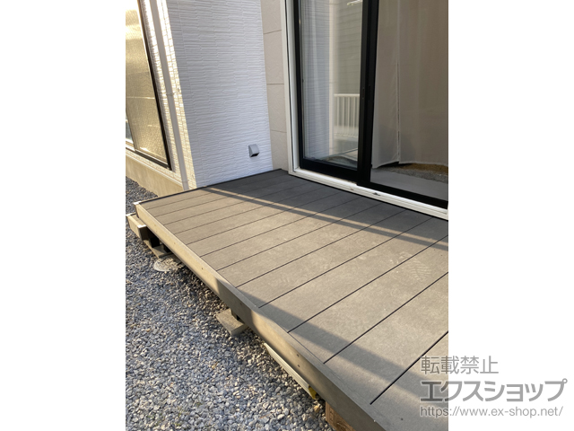 滋賀県彦根市ののウッドデッキ リウッドデッキ 200＋独立式リウッドステップ2型 施工例