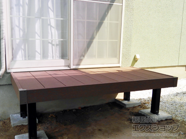 福岡県糟屋郡宇美町ののウッドデッキ マージウッドデッキ 施工例