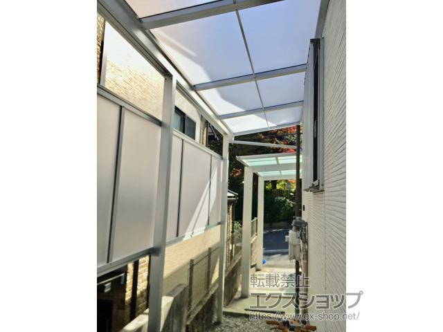 京都府京都市ののテラス屋根 スピーネ F型 テラスタイプ 単体 積雪〜20cm対応 施工例