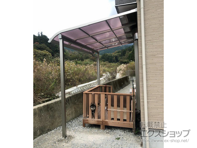 福岡県北九州市ののテラス屋根 ソラリア R型 テラスタイプ 単体 積雪〜20cm対応 施工例