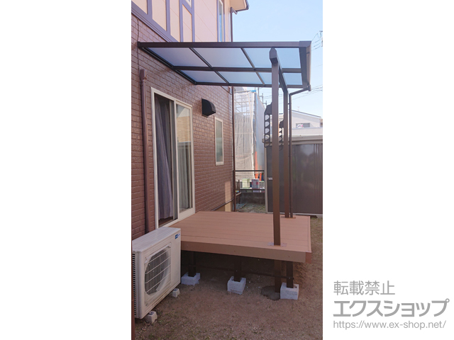 熊本県合志市ののテラス屋根 ソラリア F型 テラスタイプ 単体 積雪〜20cm対応 施工例