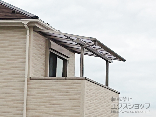 広島県広島市ののバルコニー・ベランダ屋根 ソラリア F型 屋根タイプ 単体 積雪〜20cm対応 施工例
