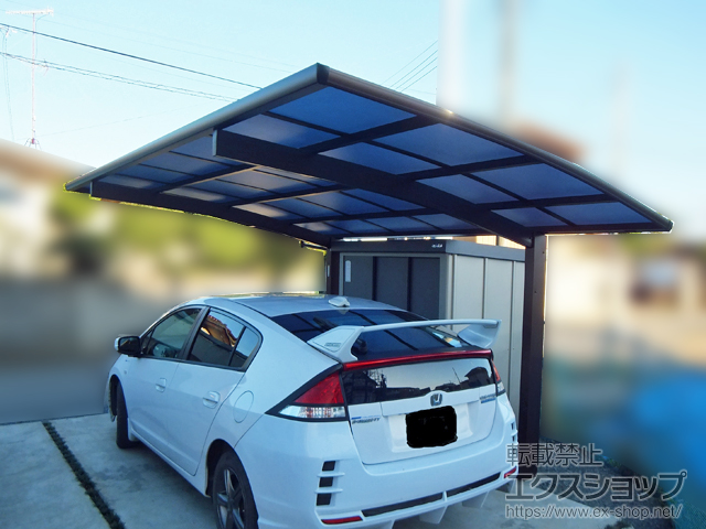 茨城県水戸市ののカーポート プレシオスポート 積雪〜20cm対応 施工例