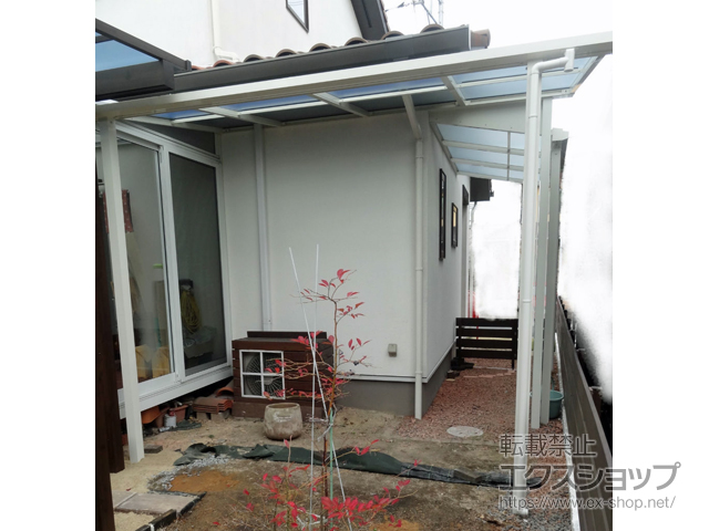 山口県宇部市ののテラス屋根 ソラリア F型 テラスタイプ 単体 積雪〜20cm対応 施工例