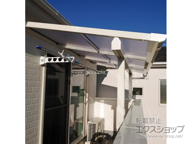 愛知県稲沢市ののバルコニー・ベランダ屋根 ソラリア F型 屋根タイプ 単体 積雪〜20cm対応 施工例