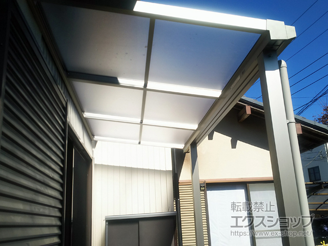 千葉県茂原市ののテラス屋根 ソラリア F型 テラスタイプ 単体 積雪〜20cm対応 施工例