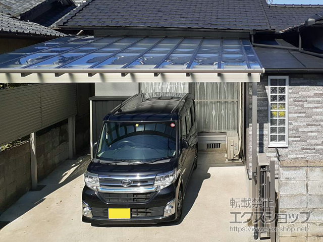 熊本県合志市ののテラス屋根 ソラリア F型 ビッグサイズ 単体 積雪〜20cm対応※張り出し納まり 施工例