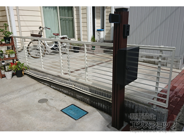 神奈川県相模原市ののフェンス・柵 プレスタフェンス 1型 細横桟　フリーポールタイプ 施工例