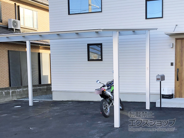 福岡県福岡市ののカーポート ソリッドポート ワイド 積雪〜20cm対応 施工例