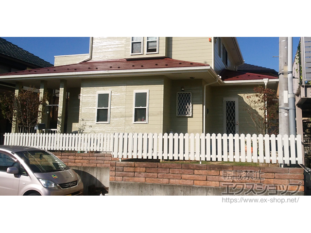 東京都八王子市ののフェンス・柵 レスティンフェンス7型　自由柱施工 施工例