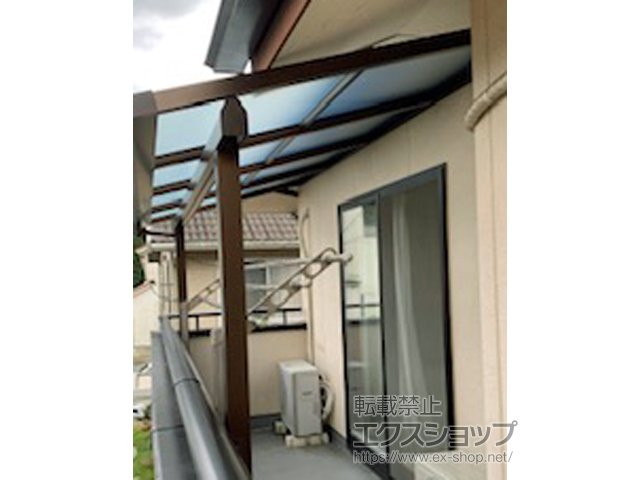 岡山県瀬戸内市ののバルコニー・ベランダ屋根 ソラリア F型 屋根タイプ 単体 積雪〜20cm対応 施工例