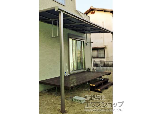 兵庫県姫路市ののテラス屋根 ソラリア F型 テラスタイプ 単体 積雪〜20cm対応 施工例