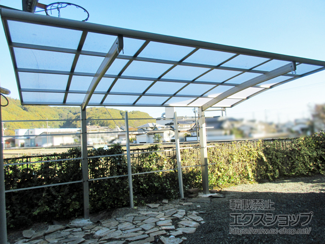 岡山県井原市ののカーポート プレシオスポート 積雪〜20cm対応 施工例