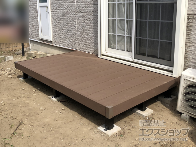 群馬県伊勢崎市ののウッドデッキ マージウッドデッキ 施工例