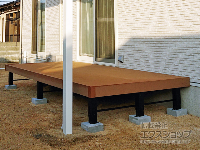 山口県山陽小野田市ののウッドデッキ マージウッドデッキ 施工例