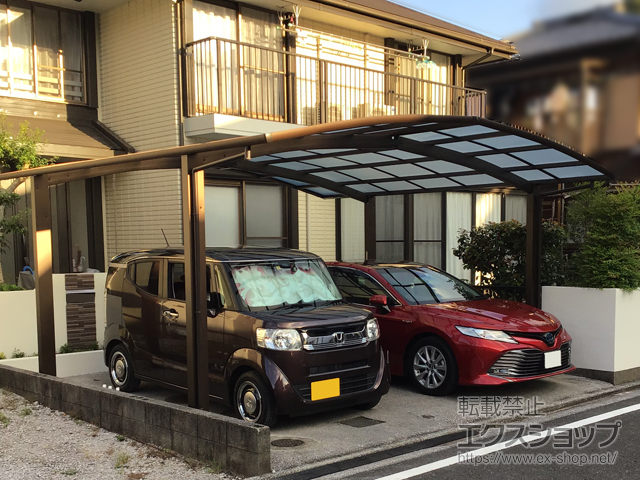 大分県津久見市ののカーポート レイナポートグラン M合掌　積雪〜20cm対応 施工例
