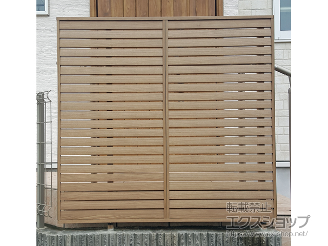 愛知県長久手市ののフェンス・柵 フェンスAA YL2型 横ルーバー　フリーポールタイプ 施工例