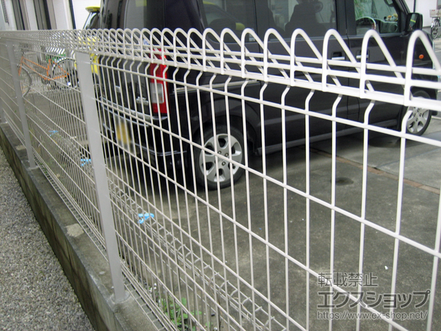 東京都八王子市ののフェンス・柵 メッシュフェンス G10-R 自由柱施工 施工例