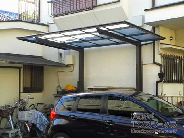 東京都練馬区ののサイクルポート・駐輪場 フーゴFミニ (フラットスタイル) 積雪〜20cm対応 施工例