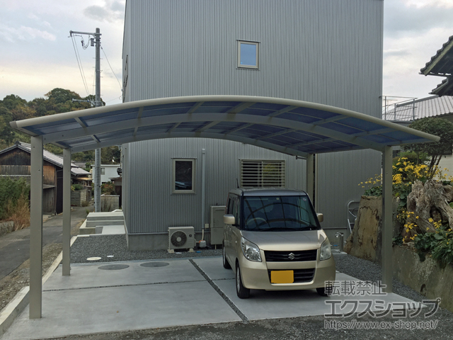 愛媛県松山市ののカーポート レイナツインポートグラン　積雪〜20cm対応 施工例