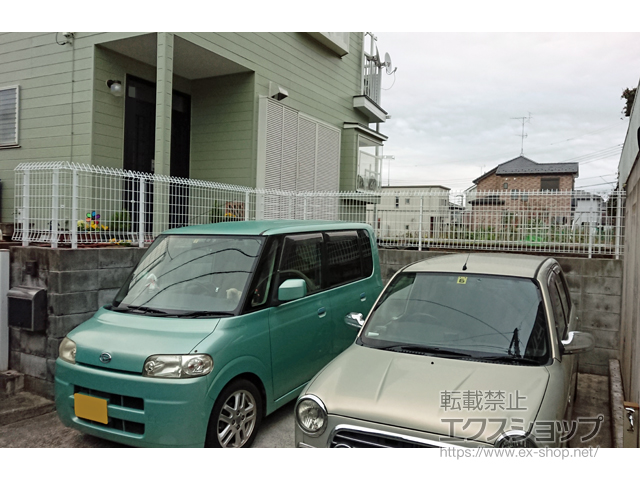 神奈川県愛甲郡愛川町ののフェンス・柵 メッシュフェンス G10-R 自由柱 施工例