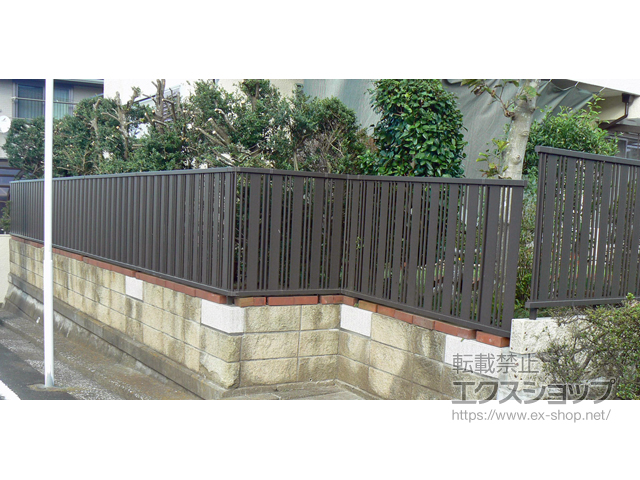 千葉県市原市ののフェンス・柵 【補修工事】ハイミレーヌR5型フェンス フリーポールタイプ 施工例