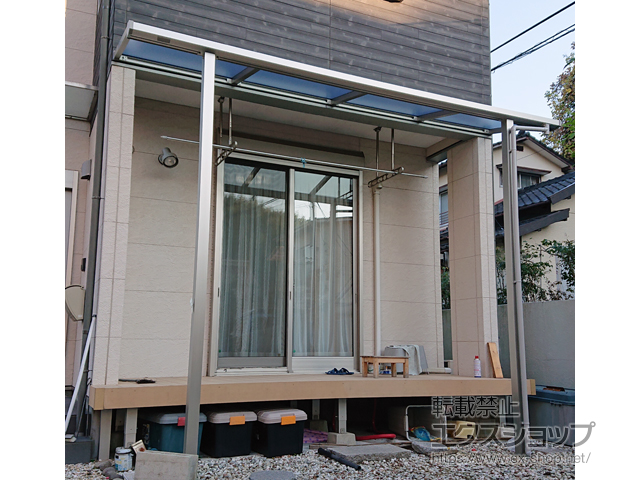 熊本県熊本市ののテラス屋根 ソラリア F型 テラスタイプ 単体 積雪〜20cm対応 施工例