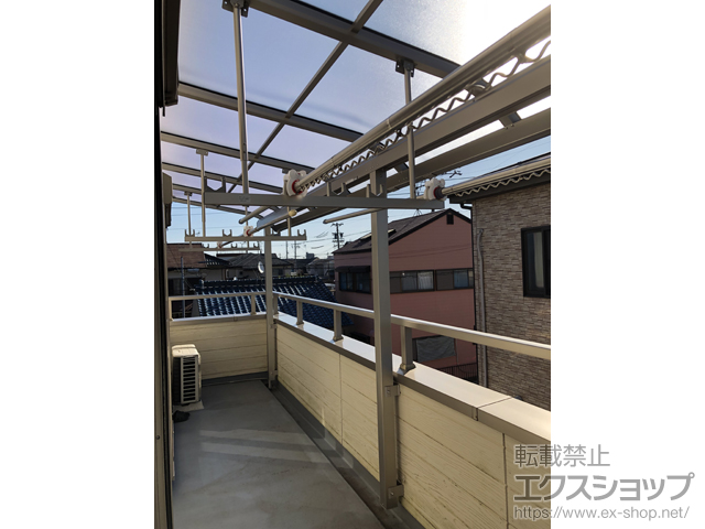 愛知県名古屋市ののバルコニー・ベランダ屋根 ソラリア R型 屋根タイプ 連棟 積雪〜20cm対応 施工例