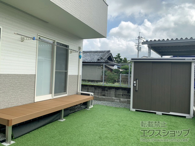 大阪府羽曳野市のの物置・屋外倉庫 エルモ 一般型 2220×1170×2121 LMD-2211-DW 施工例