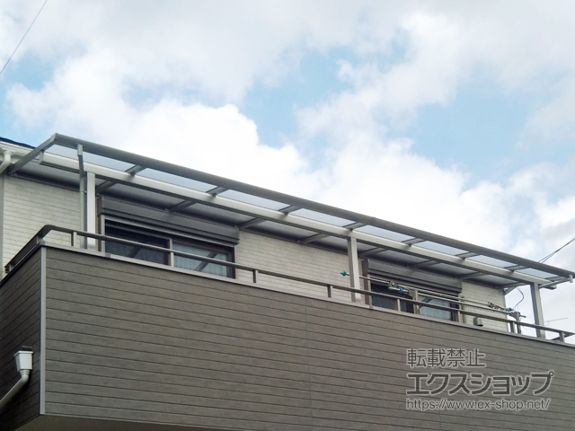 岐阜県岐阜市ののバルコニー・ベランダ屋根 ソラリア F型 屋根タイプ 連棟 積雪〜20cm対応 施工例