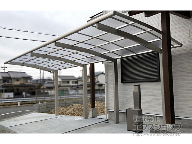 滋賀県草津市ののカーポート レイナポートグラン 縦連棟 積雪〜20cm対応 施工例