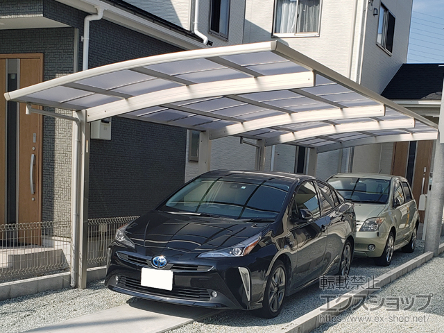 兵庫県加古川市ののカーポート プレシオスポート 縦連棟 積雪〜20cm対応 施工例