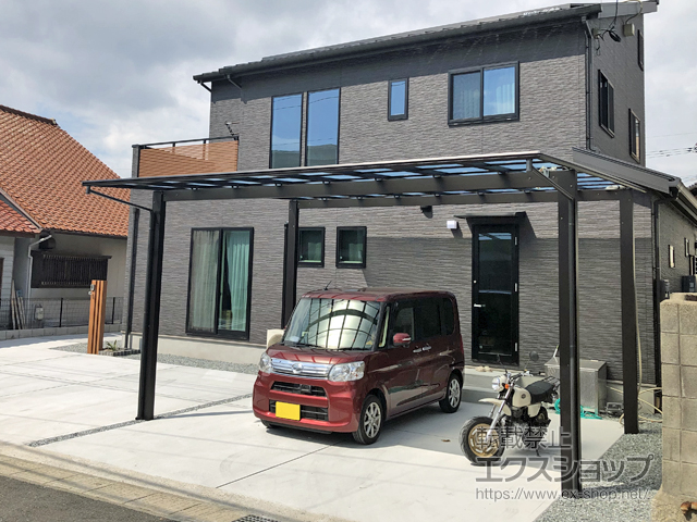 福岡県北九州市ののカーポート エフルージュ ツイン 積雪〜20cm対応 施工例
