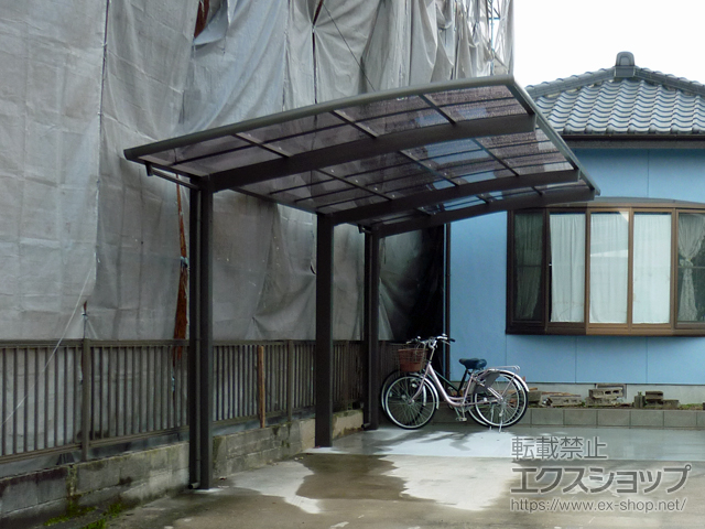 愛知県岡崎市ののカーポート ネスカR (ラウンドスタイル) 延長 積雪〜20cm対応 施工例