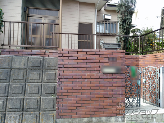 千葉県佐倉市ののフェンス・柵 ミエッタフェンス 防犯たて格子タイプ　自由柱施工 施工例