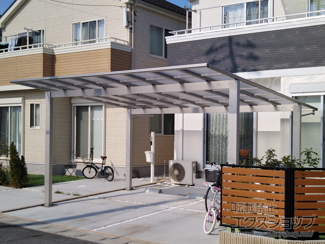 千葉県流山市ののカーポート エフルージュ ツイン 積雪〜20cm対応 施工例