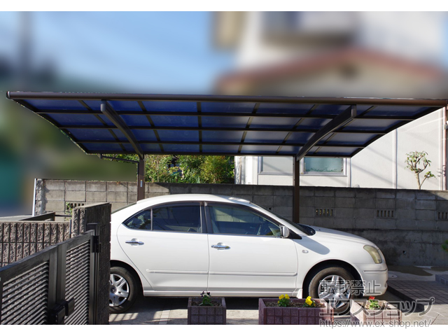 岡山県岡山市ののカーポート レイナポートグラン　積雪〜20cm対応 施工例