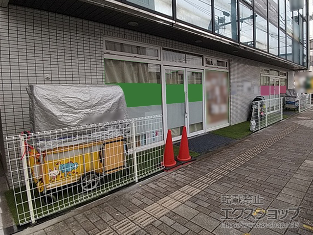 神奈川県相模原市ののフェンス・柵 イーネットフェンス1F型 自由柱タイプ 施工例