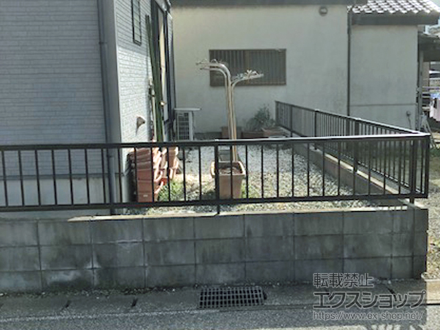 千葉県市原市ののフェンス・柵 ミエッタフェンス 防犯たて格子タイプ 自由柱施工 施工例